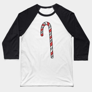 Christmas Holiday Candy Cane Pattern Baseball T-Shirt